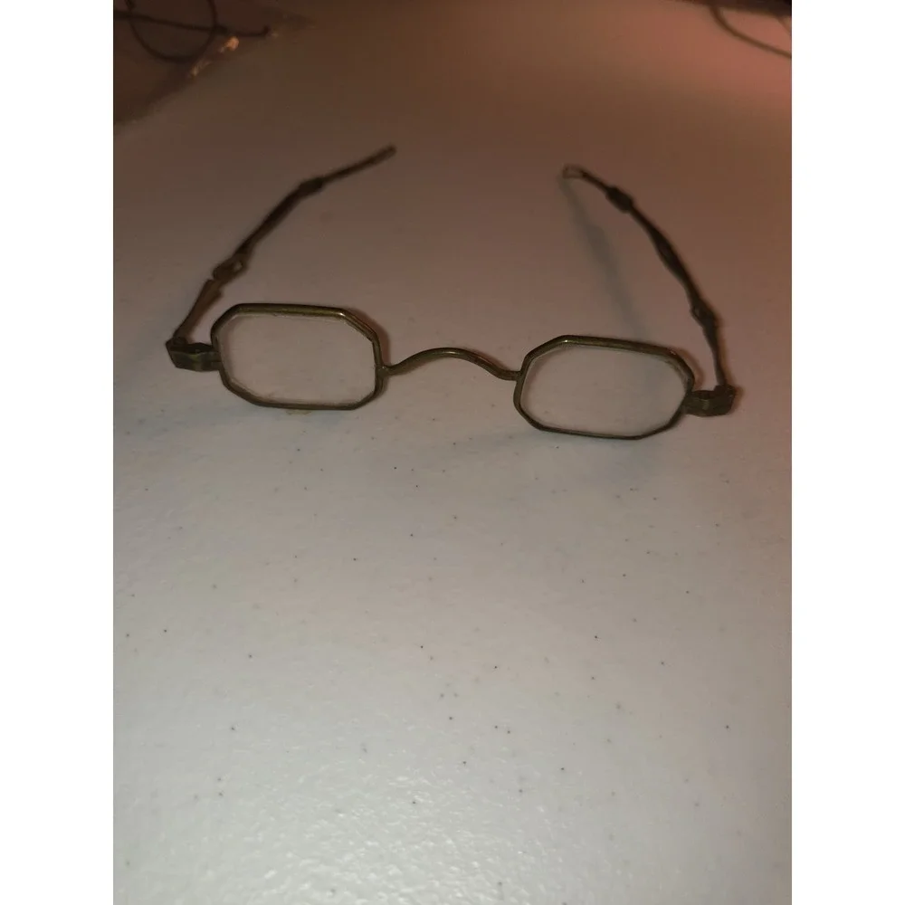 3 Antique Very Unique Glasses - Spectacles One Is 12k Gold Filled Unmarked